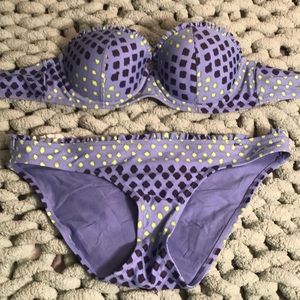 Blue pattern bikini